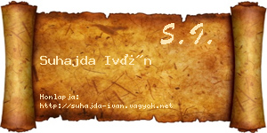 Suhajda Iván névjegykártya