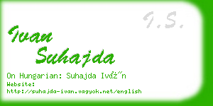 ivan suhajda business card